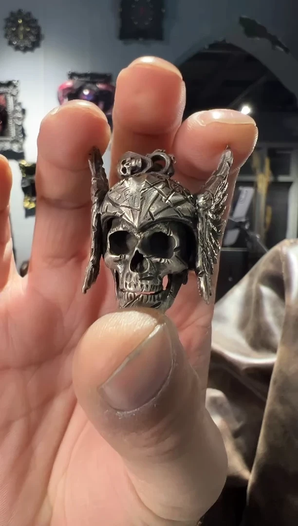 无坠链均925银骷髅吊坠