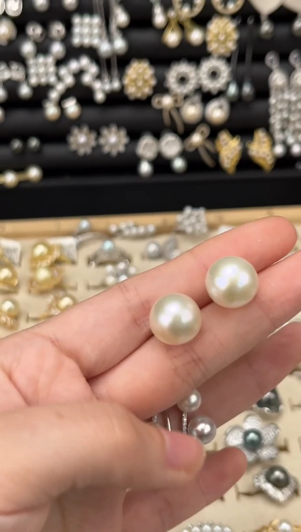 【闪购商品】淡水珍珠耳饰银S925镶嵌S925淡水耳饰（微瑕）