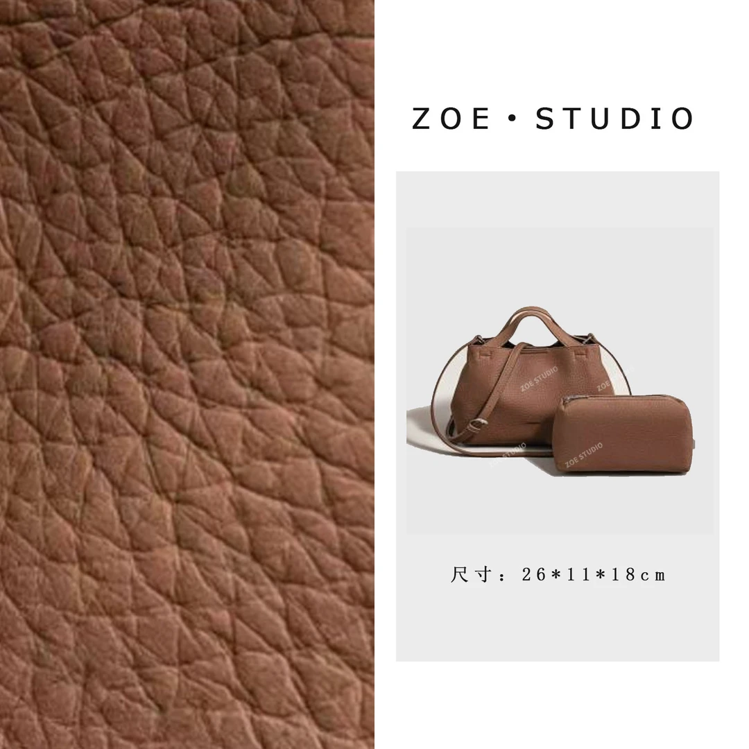 【佐伊甄选】SK-63176-金棕轻奢女士时尚小众真皮单肩挎包