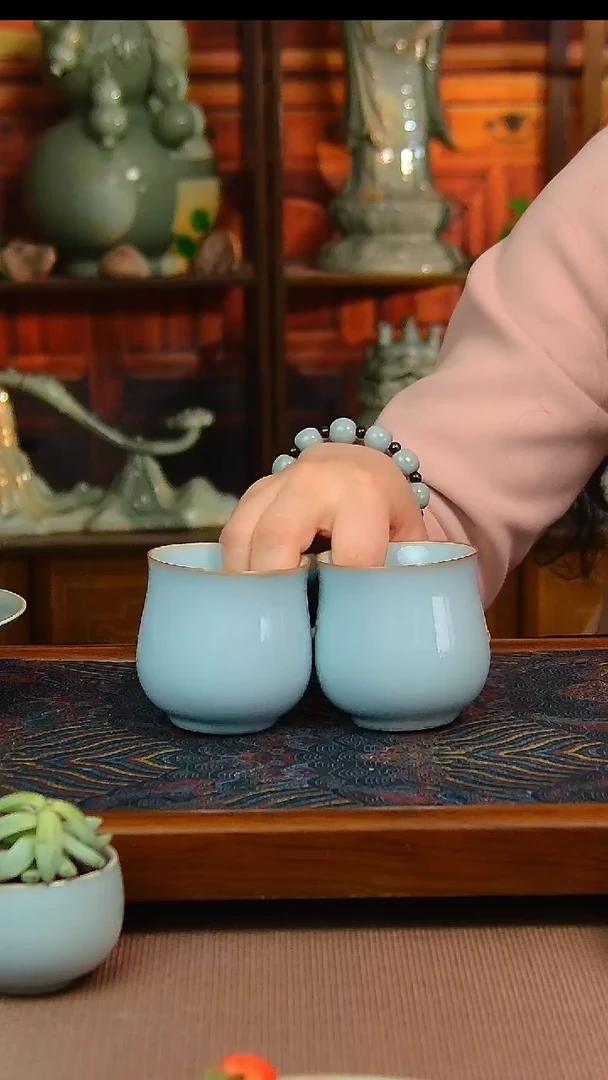 【闪购商品】原矿汝瓷福利单杯一对