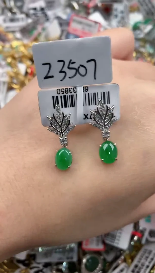 银S925镶嵌戒指翡翠5555----5