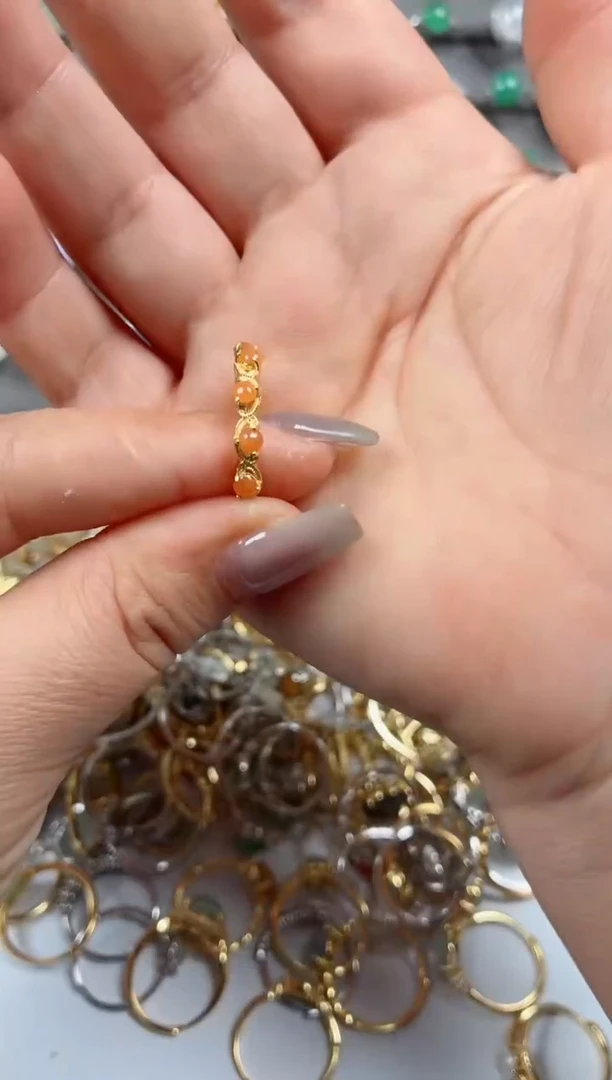 银S925镶嵌戒指翡翠.