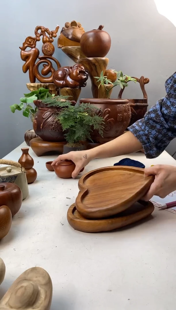 香樟木60香樟木爱心盘