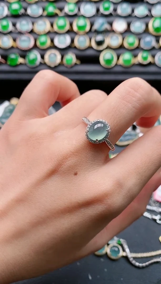【闪购商品】翡翠戒指银S925镶嵌11111111