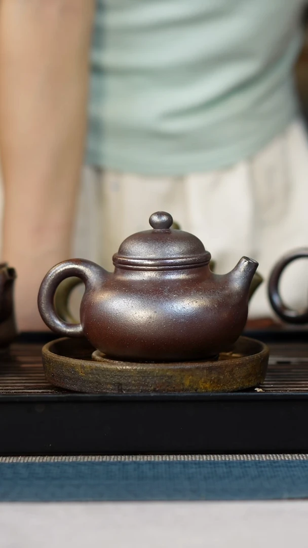 茶壶紫砂柴烧紫砂天青容天200cc