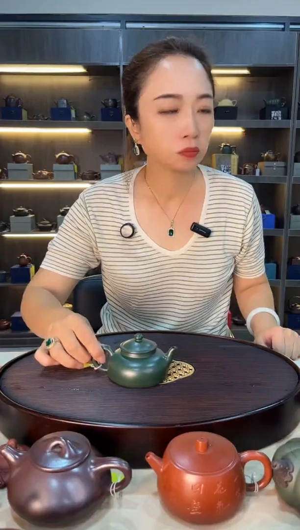 茶壶紫砂光器怀隐 墨绿泥