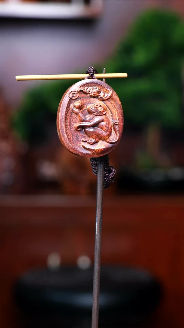 【闪购商品】黄花梨/降香黄檀吊坠海南黄花梨生肖猴