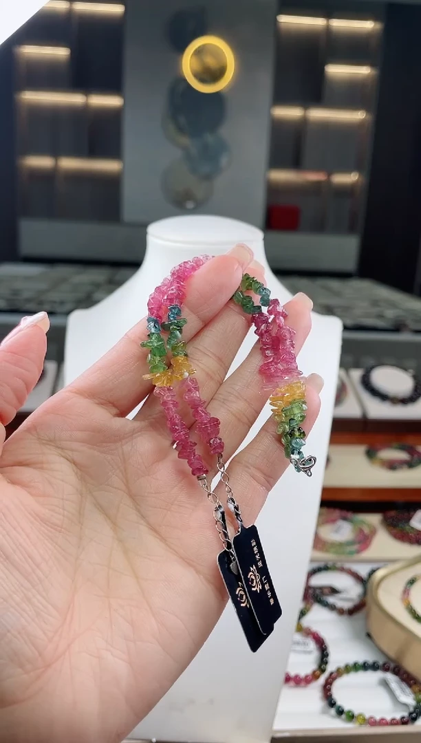 未镶嵌老矿碧玺单圈手链碧玺（多样性发一条）T