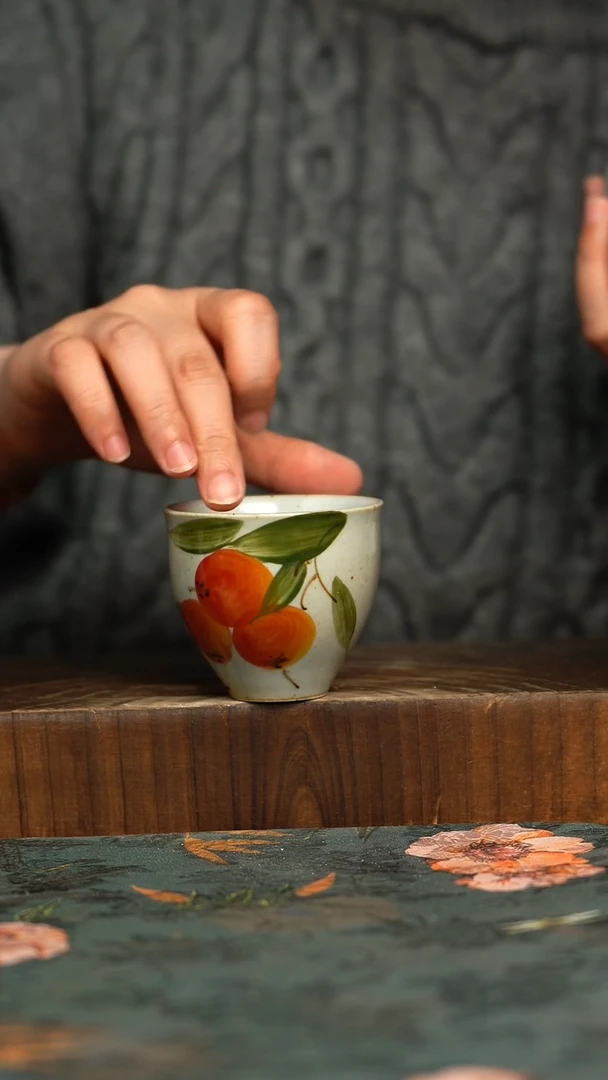 杯釉下彩手工手绘同款陶器