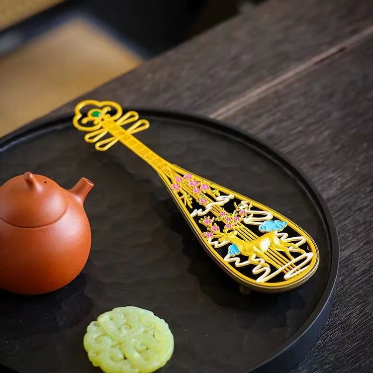 【闪购商品】琵琶福鹿香盒茶宠摆件 6388