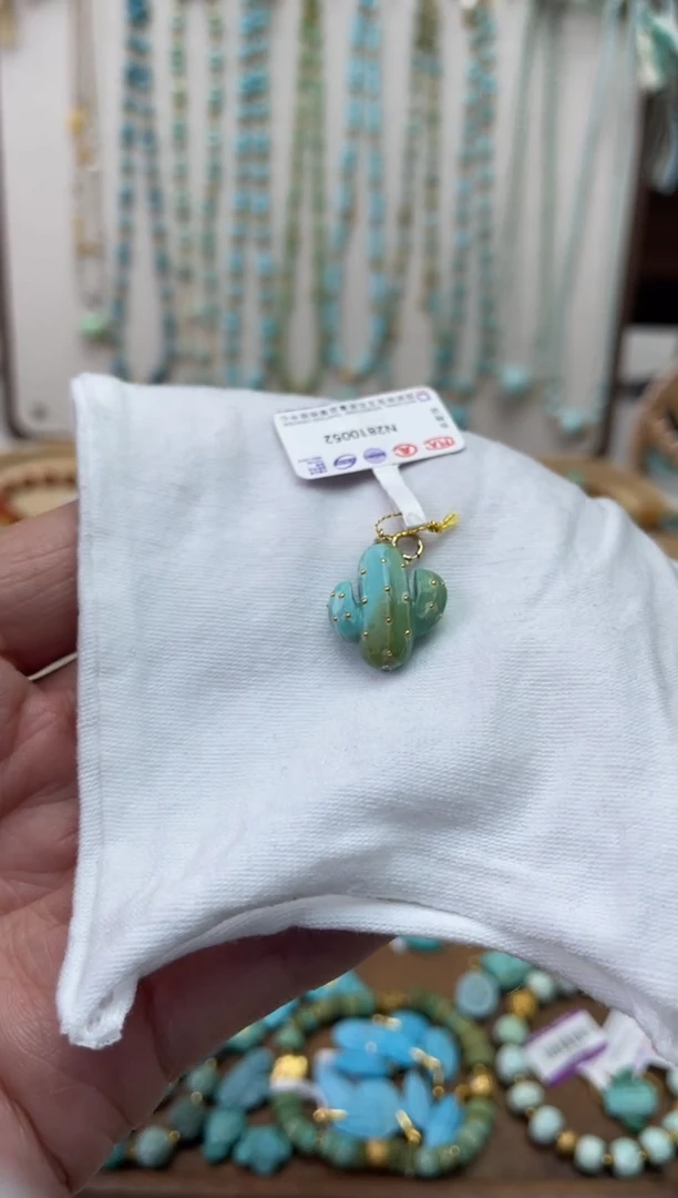 【闪购商品】绿松石珠宝奇石18K金镶嵌51