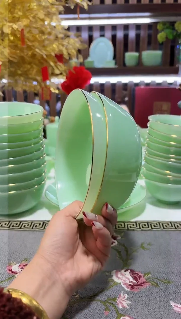 玉瓷6.5英寸面碗2只