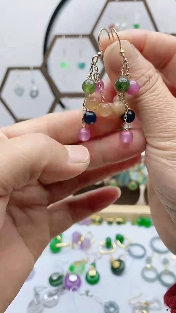 未镶嵌耳饰碧玺141碧玺