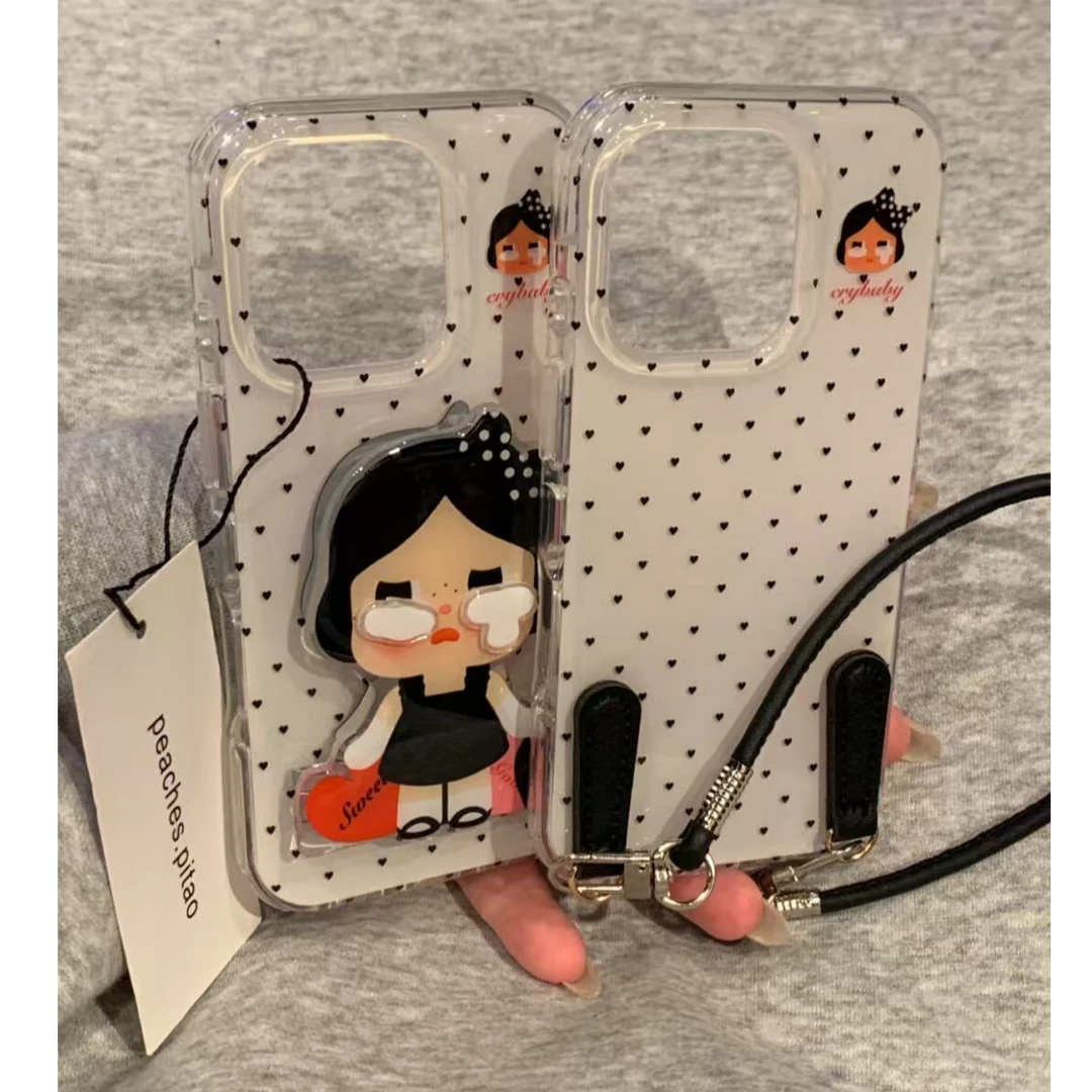 诚星泽黑爱心哭娃适用苹果16promax手机壳华为vivo小米荣耀一加软