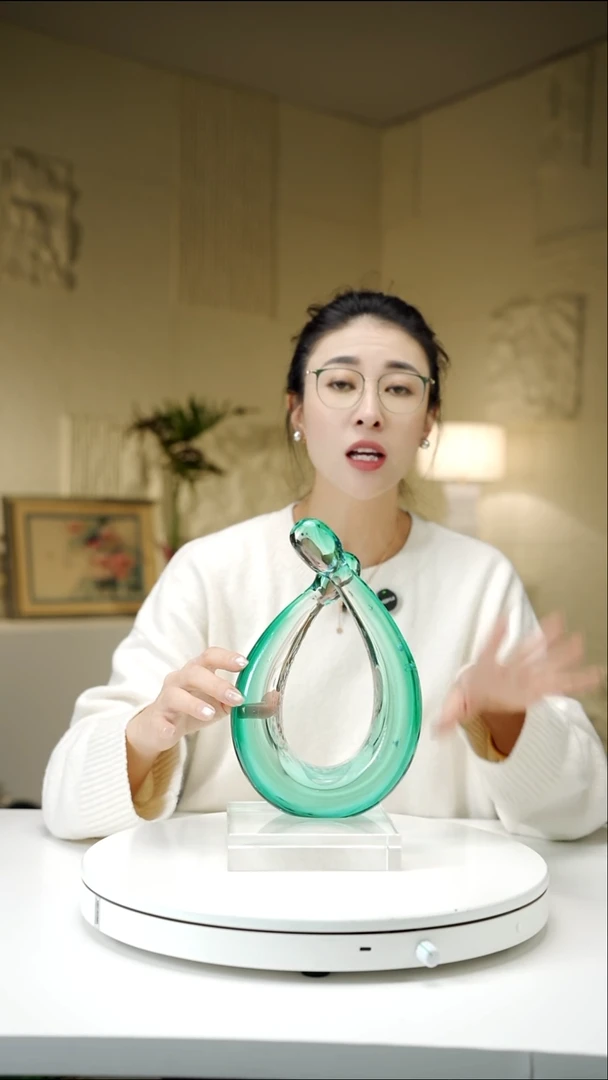 手工艺品琉璃福利湖水绿设计款摆件