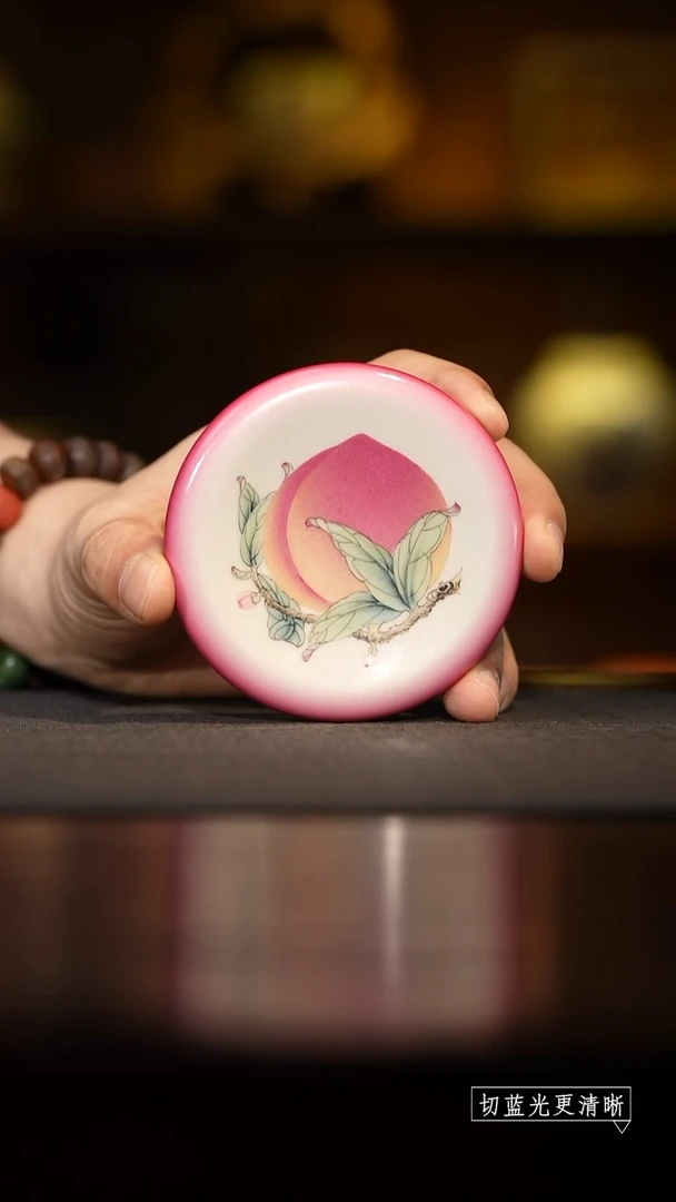 雅圣-胭脂红桃子盖置