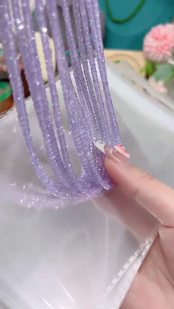 项链锂辉石银S925镶嵌紫39.9