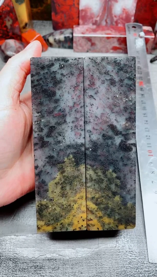 玉桂林鸡血玉素章对章52