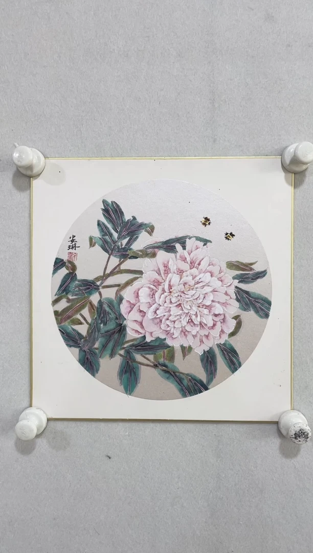 国画Y-安老师绘画作品-小品工笔画（带荣宝斋宁波证书）