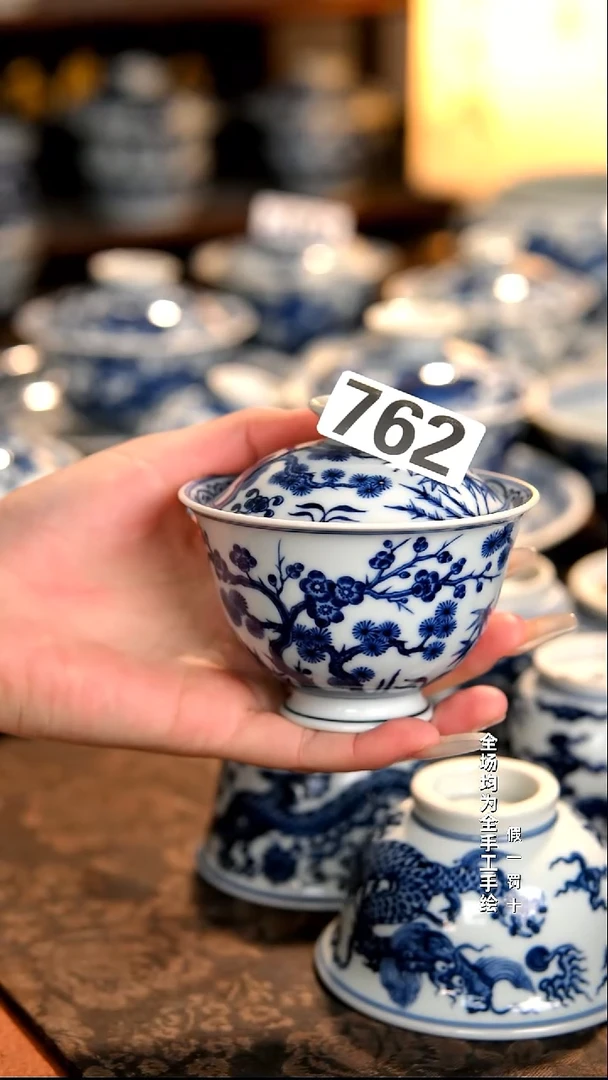 景德镇全手工手绘柴窑茶器福利