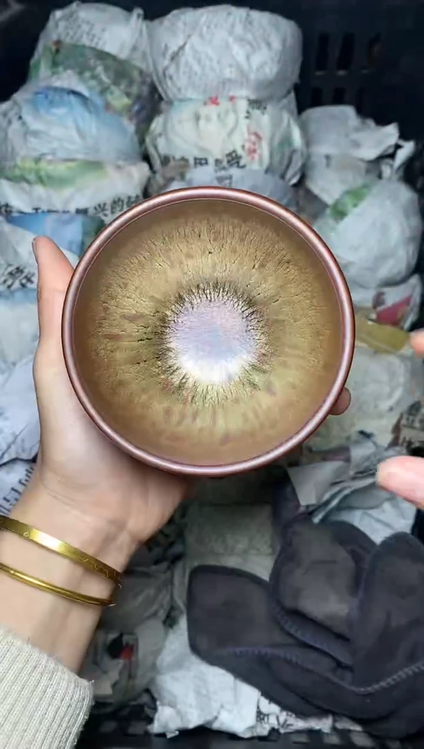 【闪购商品】茶盏金百花 盏三疯建盏茶器