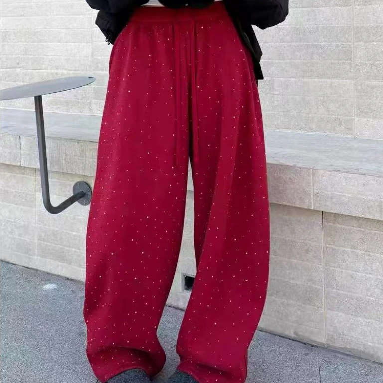 杨茹家新款71833时尚烫钻休闲裤