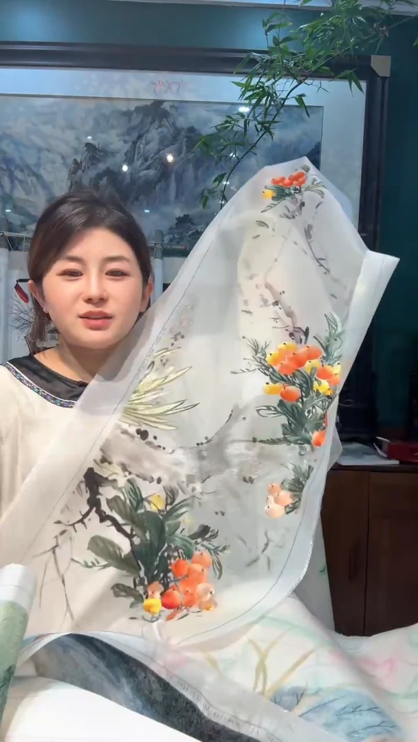 刺绣非遗苏绣手工工艺品绣片30*100