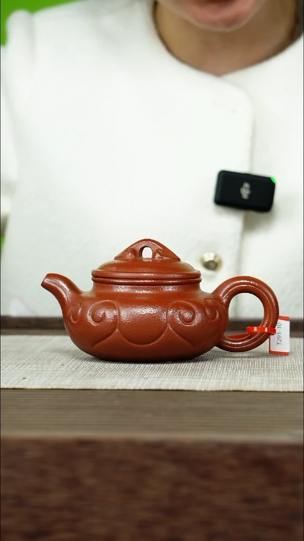 茶壶紫砂紫砂工艺厂T291 仿古如意 鱼子朱泥 230cc