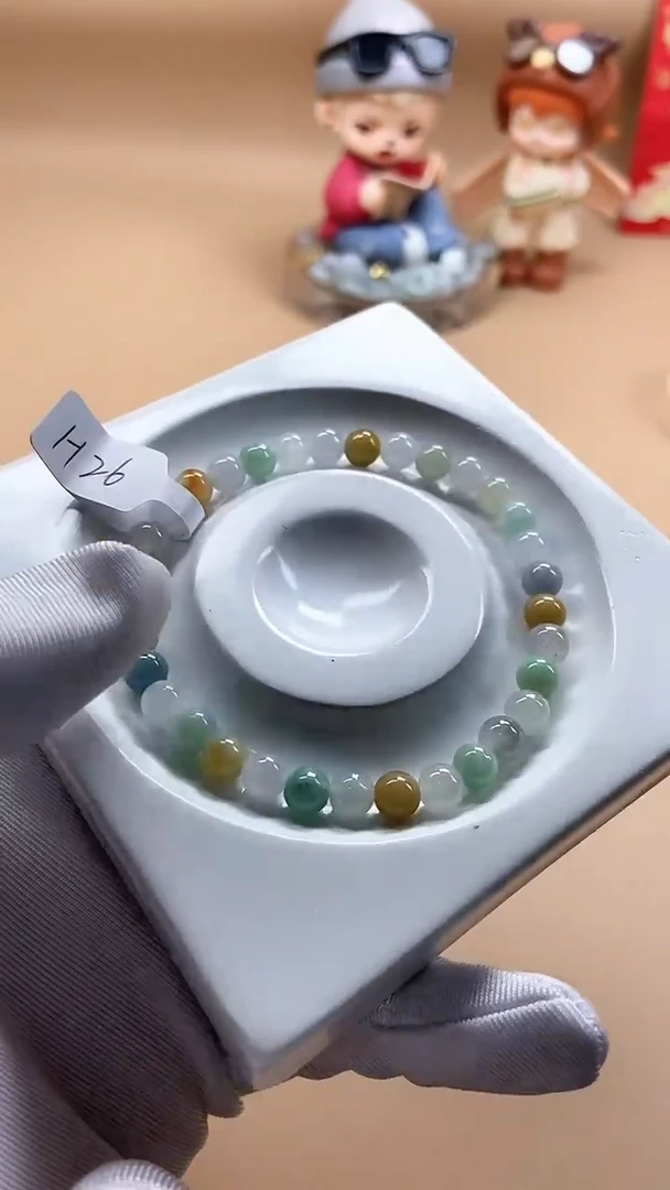 【闪购商品】翡翠手串未镶嵌天然翡翠A货H26
