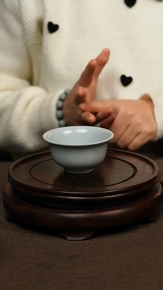 瓷片仿古釉全手压手杯90ml 全品 礼盒包装