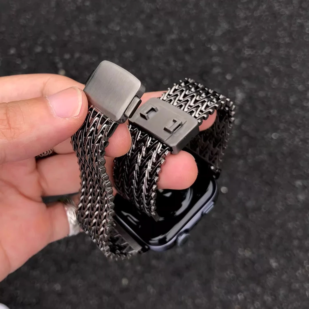 卡客风暴 磁吸卡扣适用华为Fit4手表表带Fit3金属fit4pro透气钢带