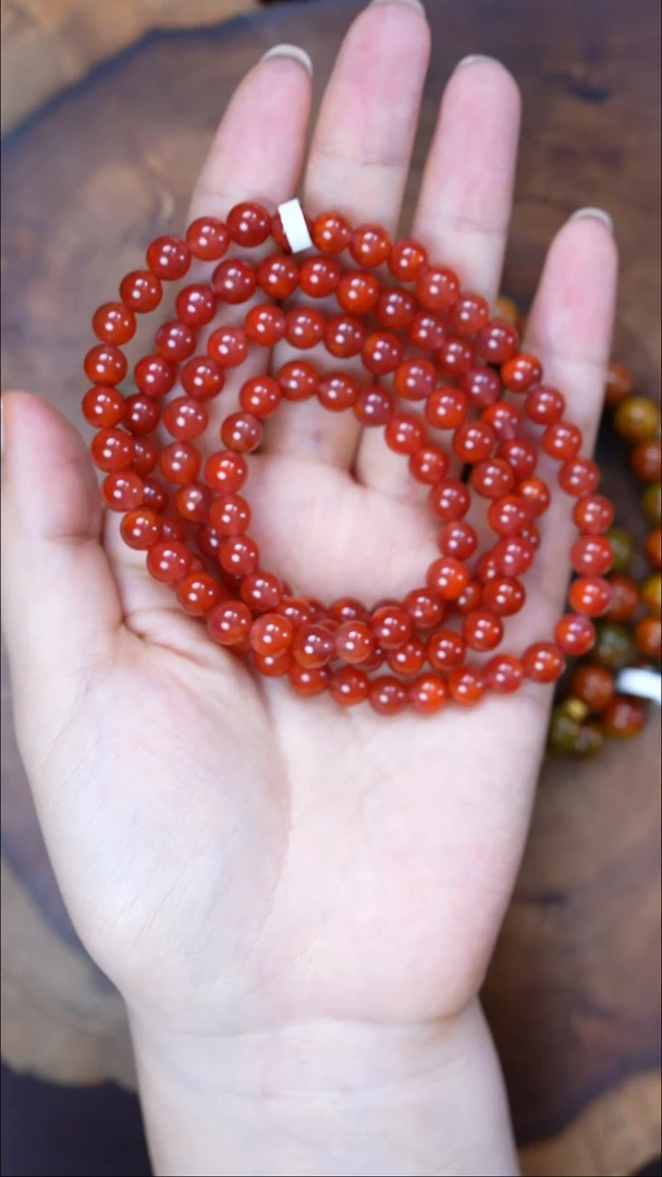 项链未镶嵌南红玛瑙无胶无裂瓦西原矿6mm+9235