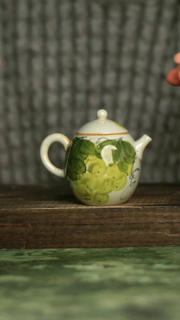 陶瓷青诗集手工手绘瓷器