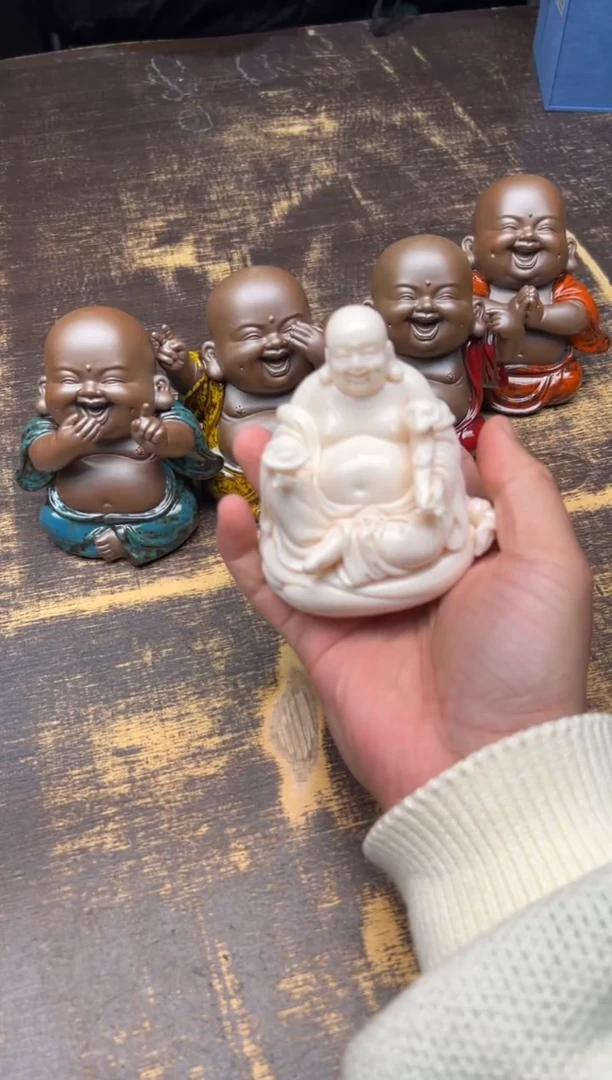 【闪购商品】/王顺欢喜纳财弥勒（元宝如意）摆件