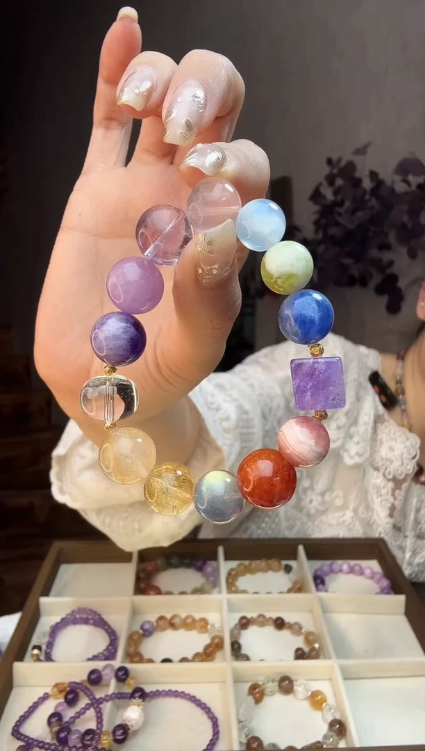 银S925镶嵌手链水晶水晶手串