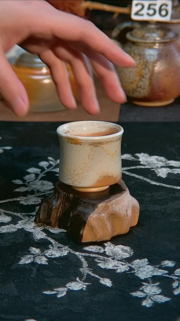 茶具孤品  裸烧柴烧  主人杯