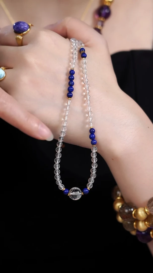 项链未镶嵌水晶白水晶项链