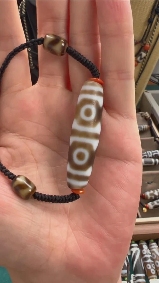 玛瑙/玉髓颈饰未镶嵌小卢全手工玛瑙天珠