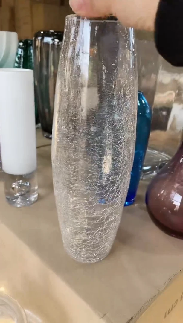 【闪购商品】无铅玻璃透明冰裂细款