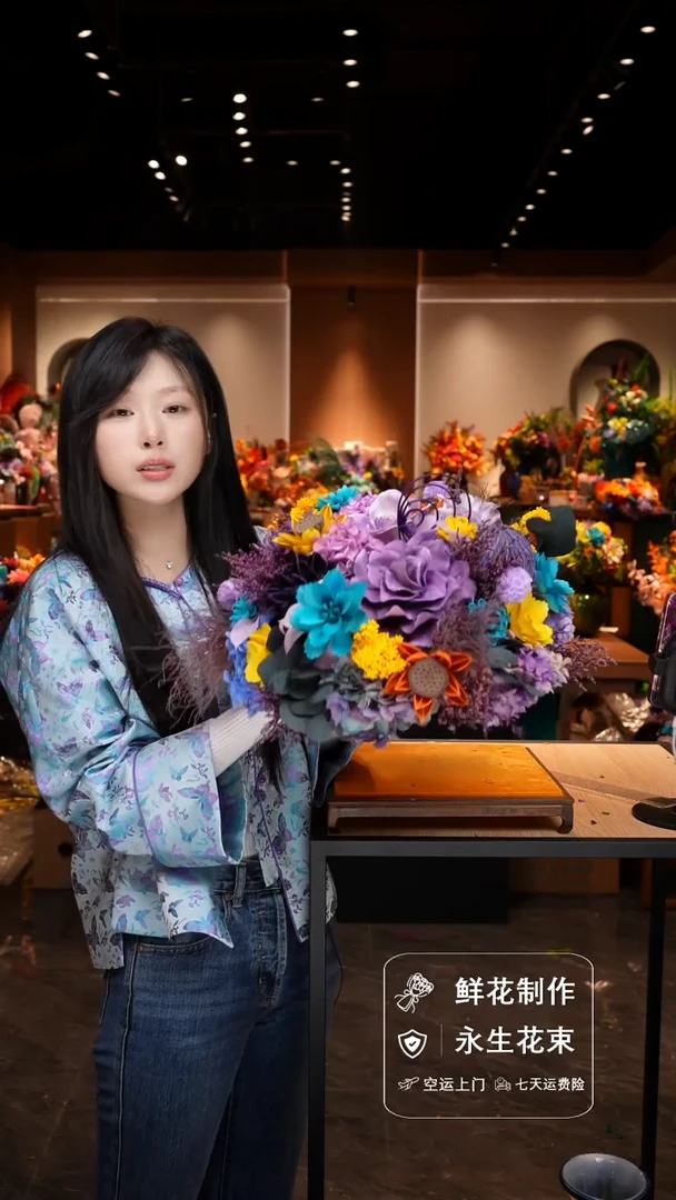 瓶手工花器花束空运包邮送货上门-以图片为准