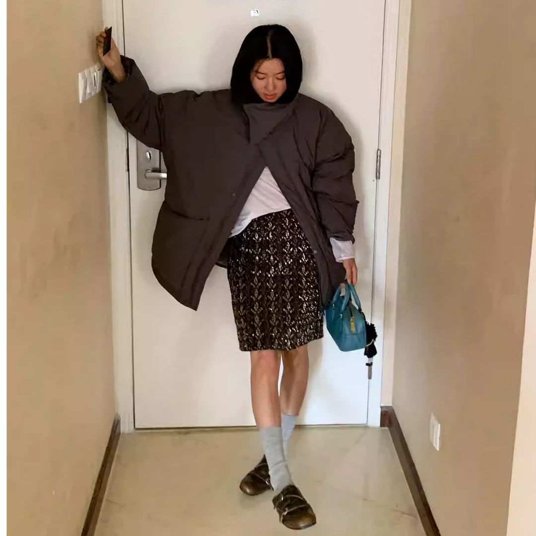LILUSHOP【10.31 20:00PM新品】高级重工感时髦钉珠半裙