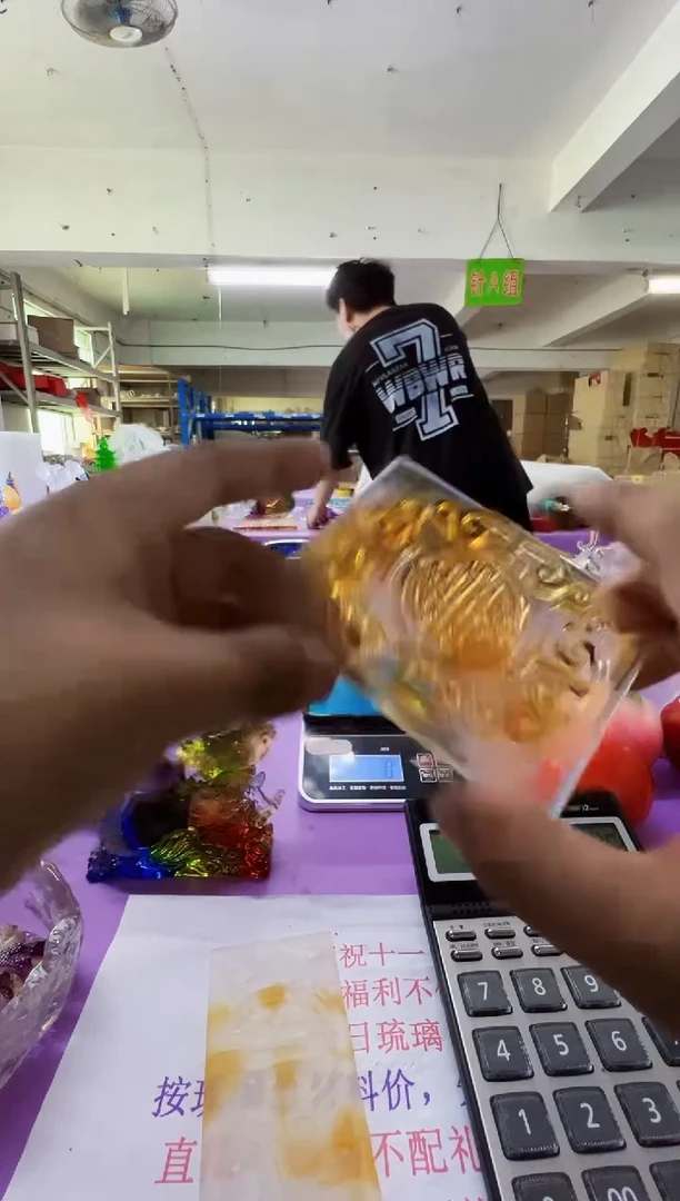 手工艺品琉璃古法琉璃底座摆件