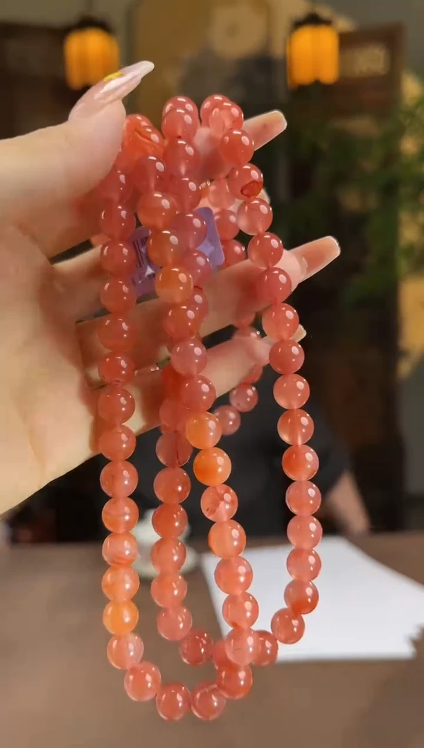 南红玛瑙未镶嵌颈饰S774