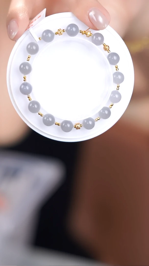 18K金镶嵌手链和田玉@@@@@