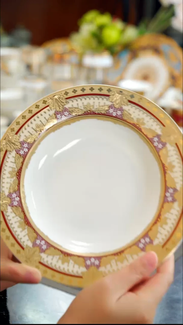 瓷片8.5寸草帽菜盘1个  福利价