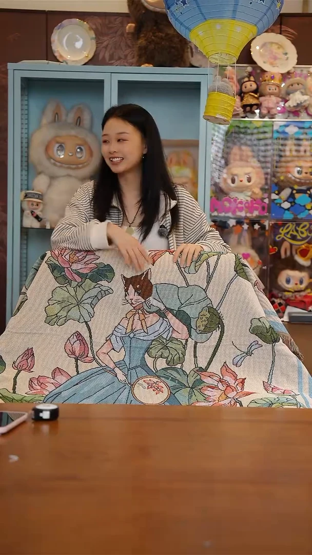 陶87-赫本猫-盛夏物语四季盖毯160*130cm