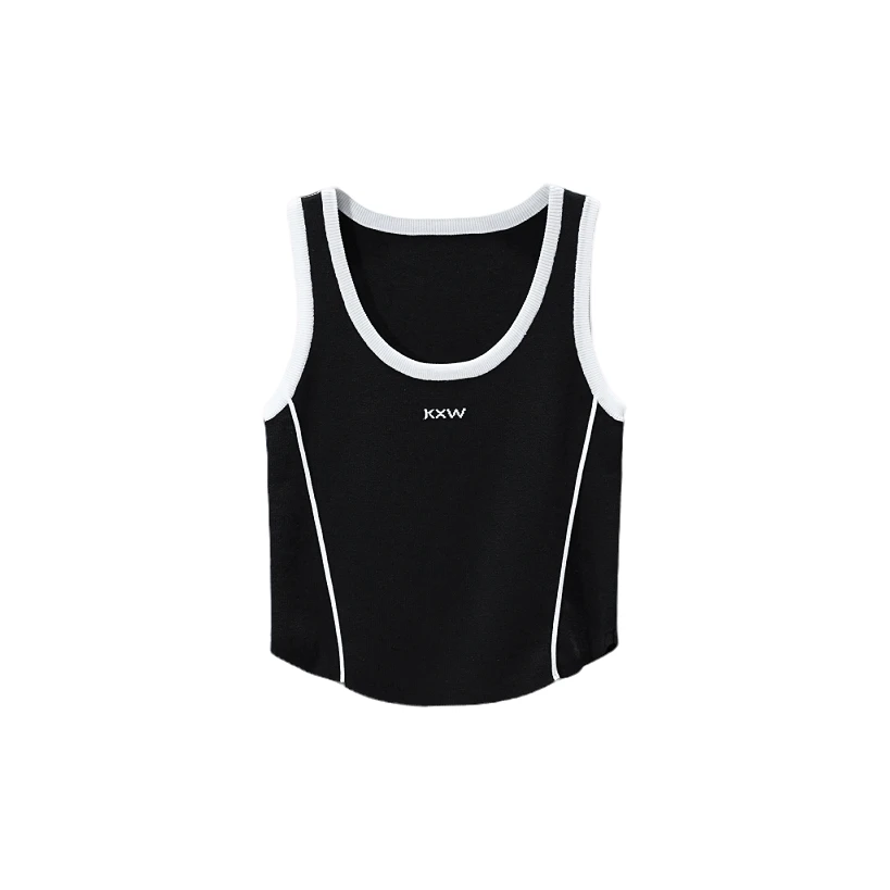 【韩哥女装】U型领无袖百搭运动感休闲洋气速干修身运动背心6852-H6