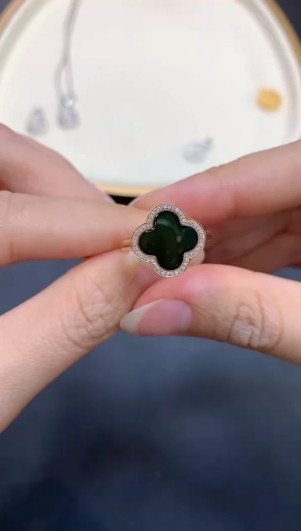 翡翠戒指18K金镶嵌D203|1500