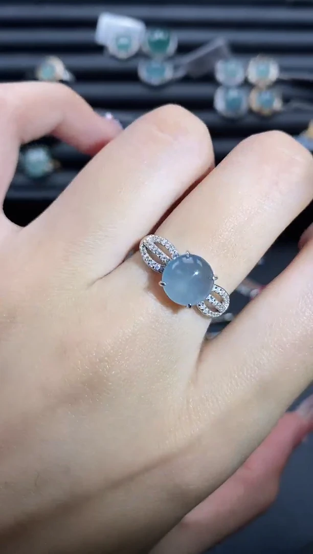 【闪购商品】翡翠戒指银S925镶嵌1111