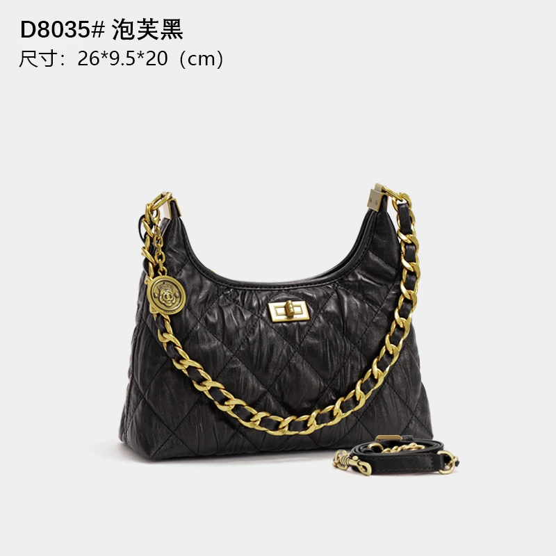【YI CHEN】ZT-D8035-泡芙黑-高定轻奢时尚百搭潮流女士包包